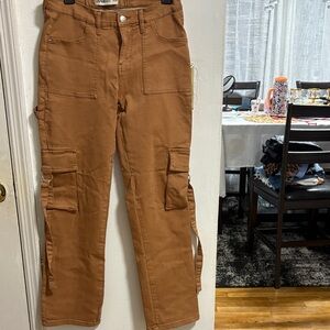 Love Tree Caramel Brown Cargo Pants for Men